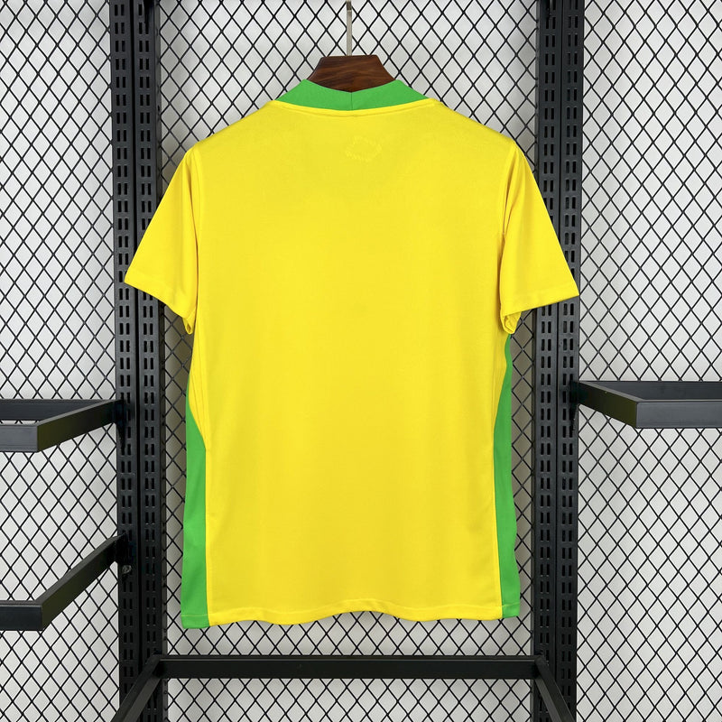 Camisola do Brasil Amarela e Azul - 25-26