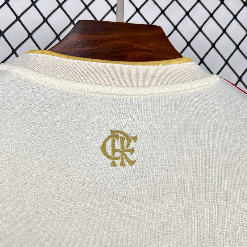 Camisola do Flamengo 25/26 - Branco e Dourado