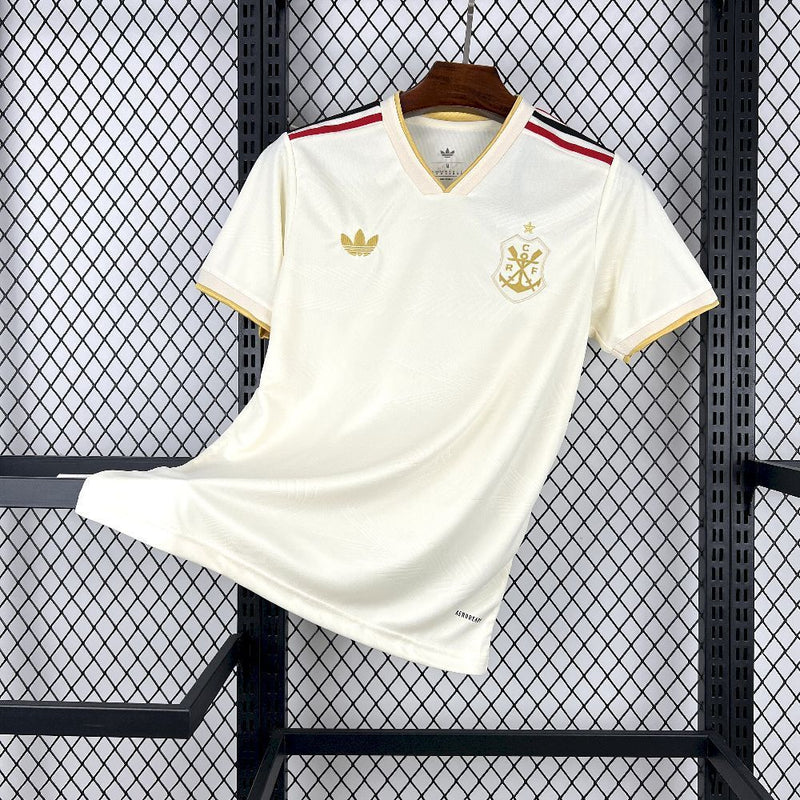 Camisola do Flamengo 25/26 - Branco e Dourado