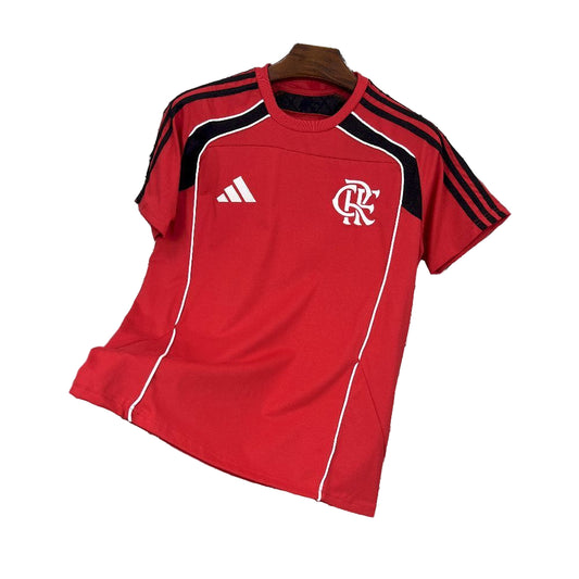 "Frente da Camiseta Flamengo 2025/26 UBP CR Jersey 7 com design oficial."